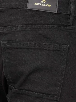 Wam Denim Jeans|Advent Stretch Slim Fit Black Jeans