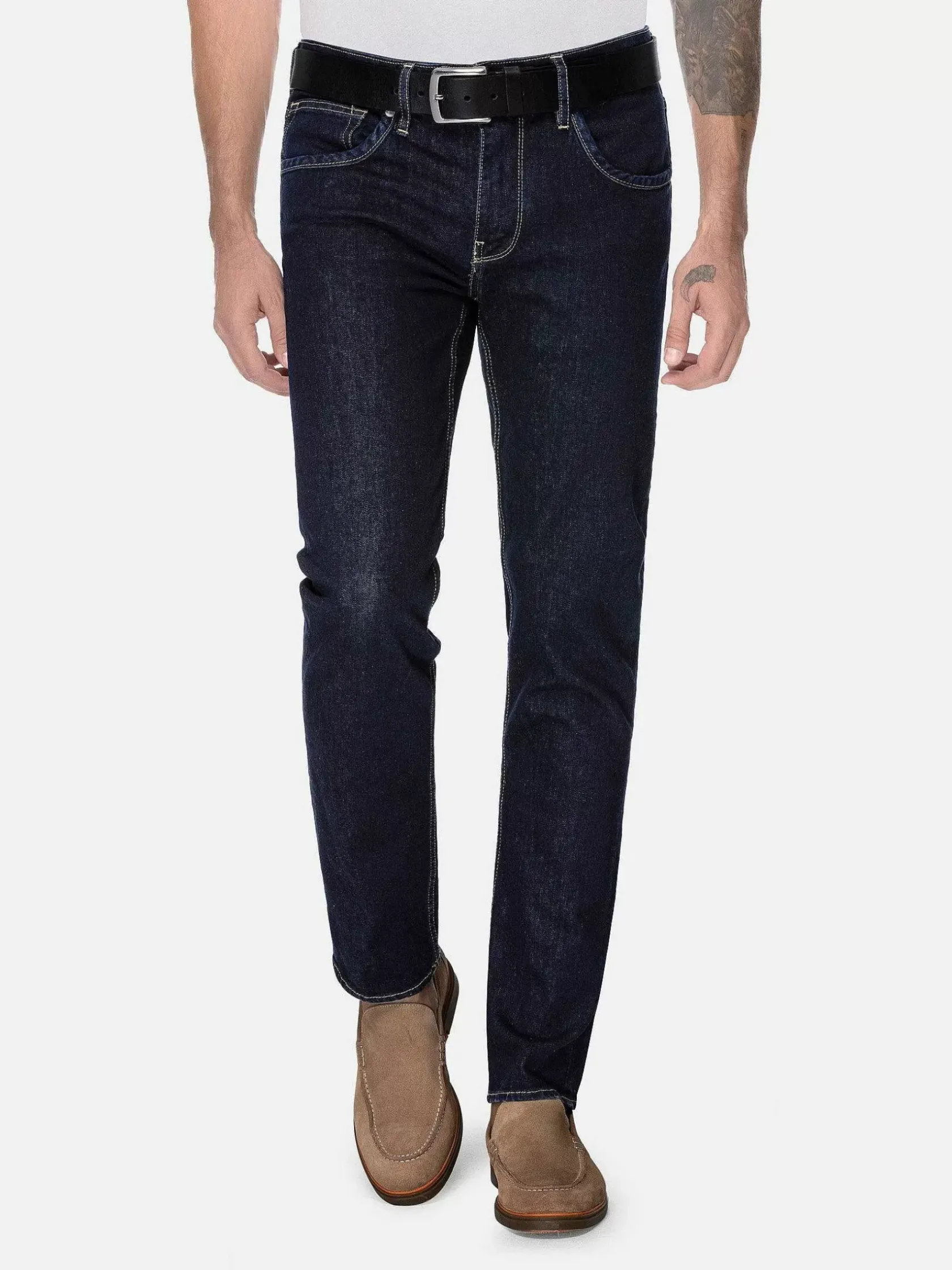 Wam Denim Jeans|Agrican Slim Fit Dark Navy Jeans