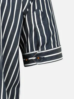 Wam Denim Overhemd Korte Mouwen|Aire Navy Overhemd Korte Mouw
