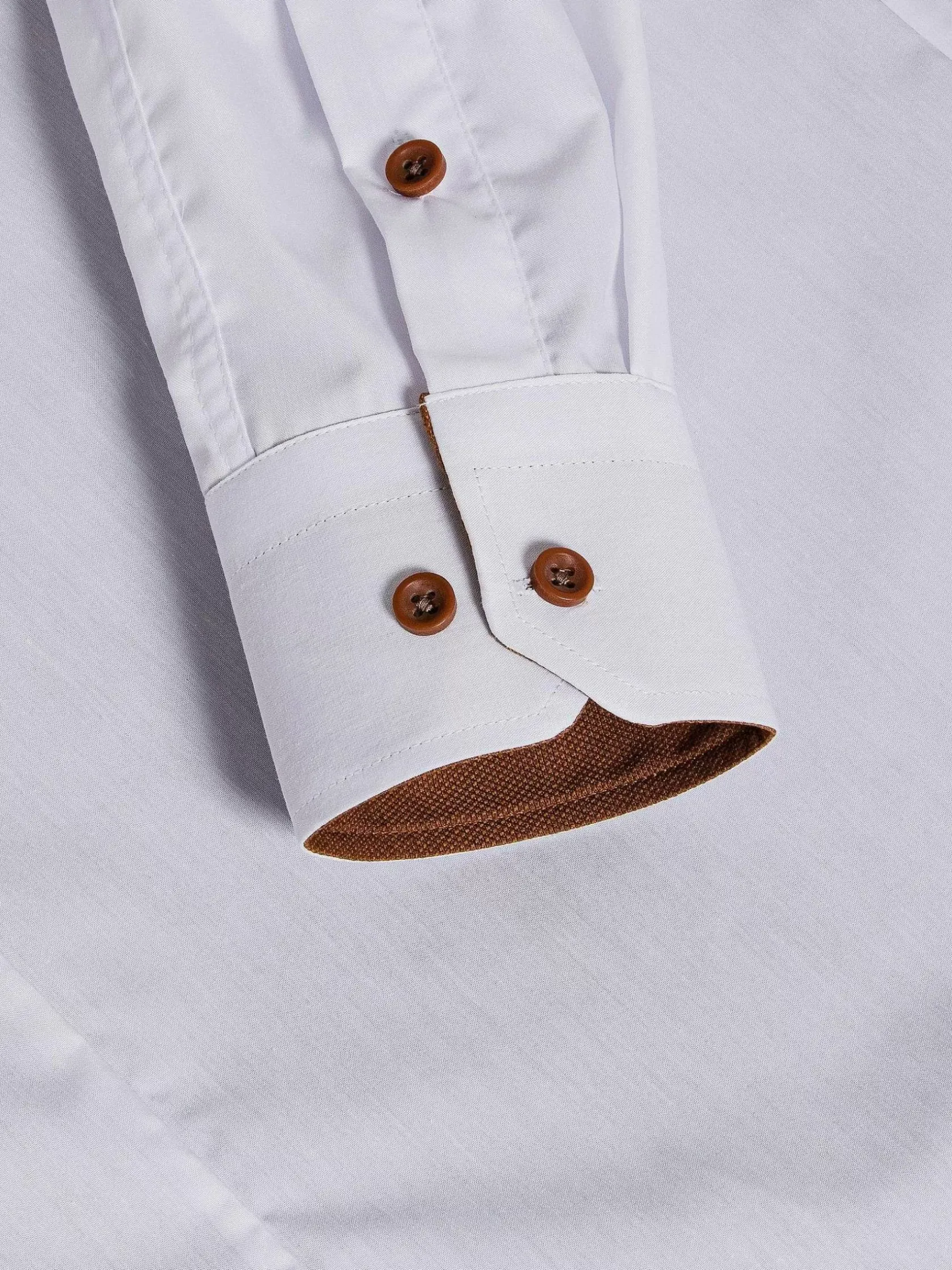 Wam Denim Overhemd Lange Mouwen|Ales Solid Structured White Overhemd Lange Mouw