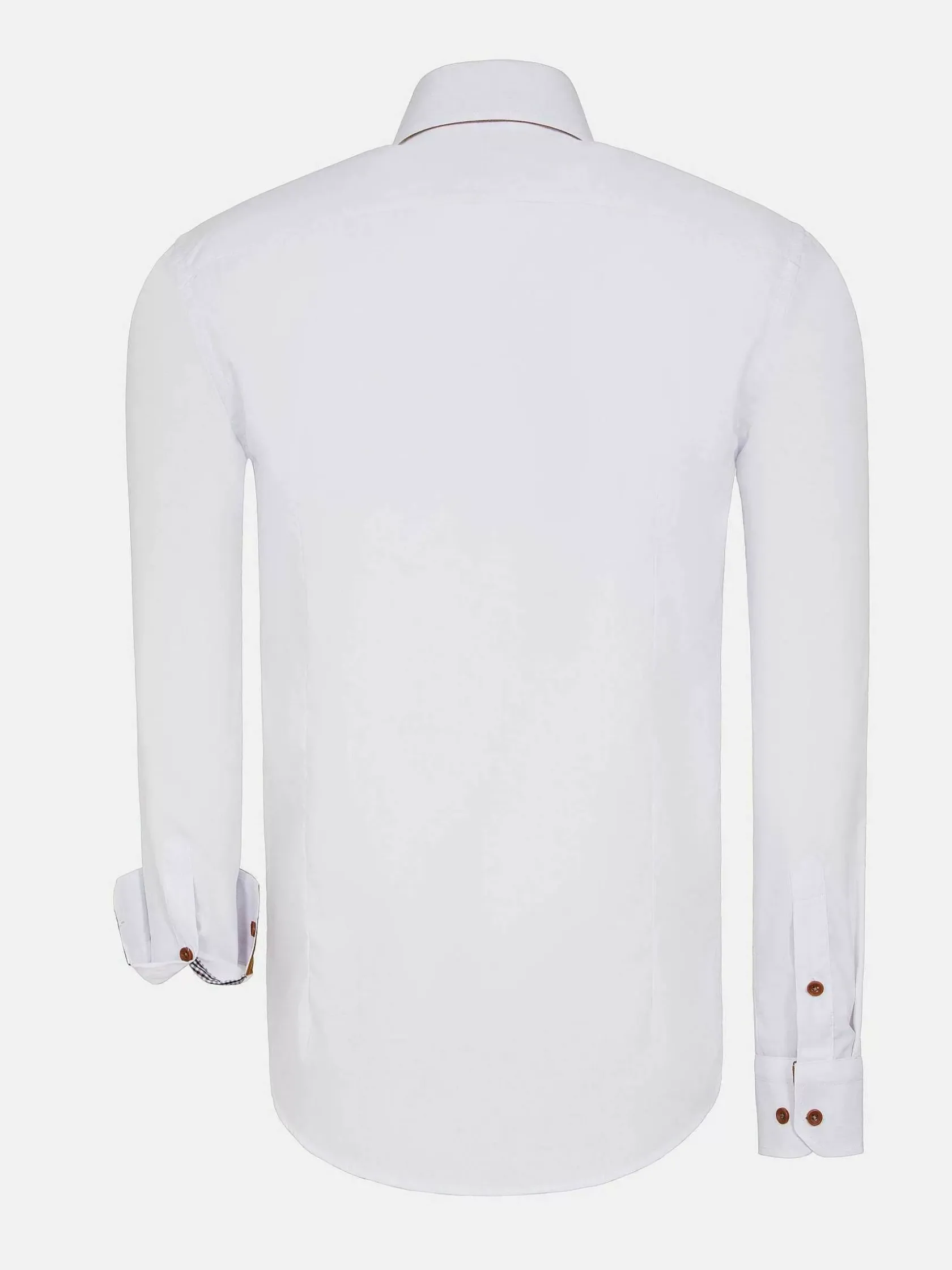 Wam Denim Overhemd Lange Mouwen|Ales Solid Structured White Overhemd Lange Mouw
