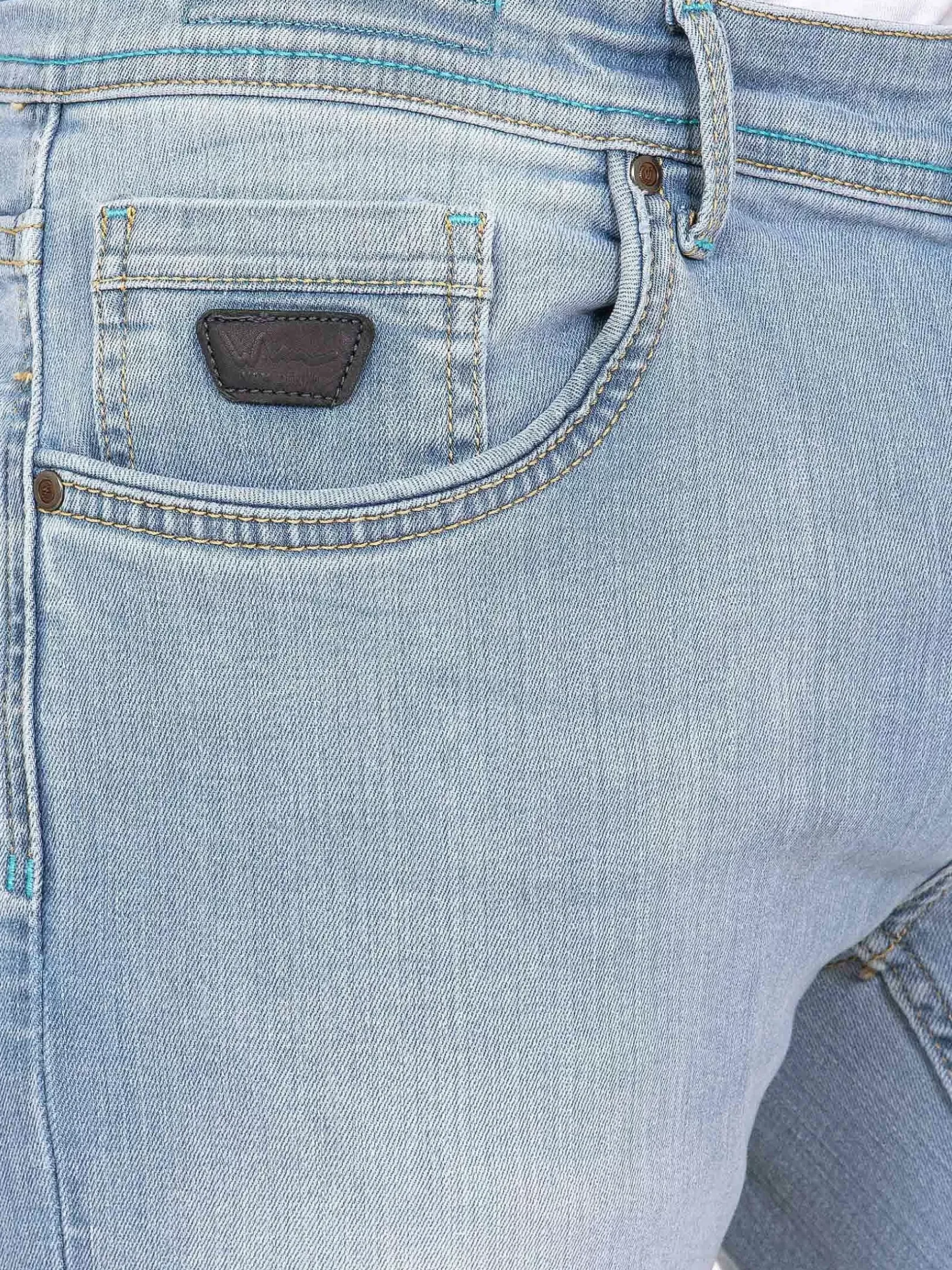 Wam Denim Jeans|Alexia Faded Blue Slim Fit Jeans