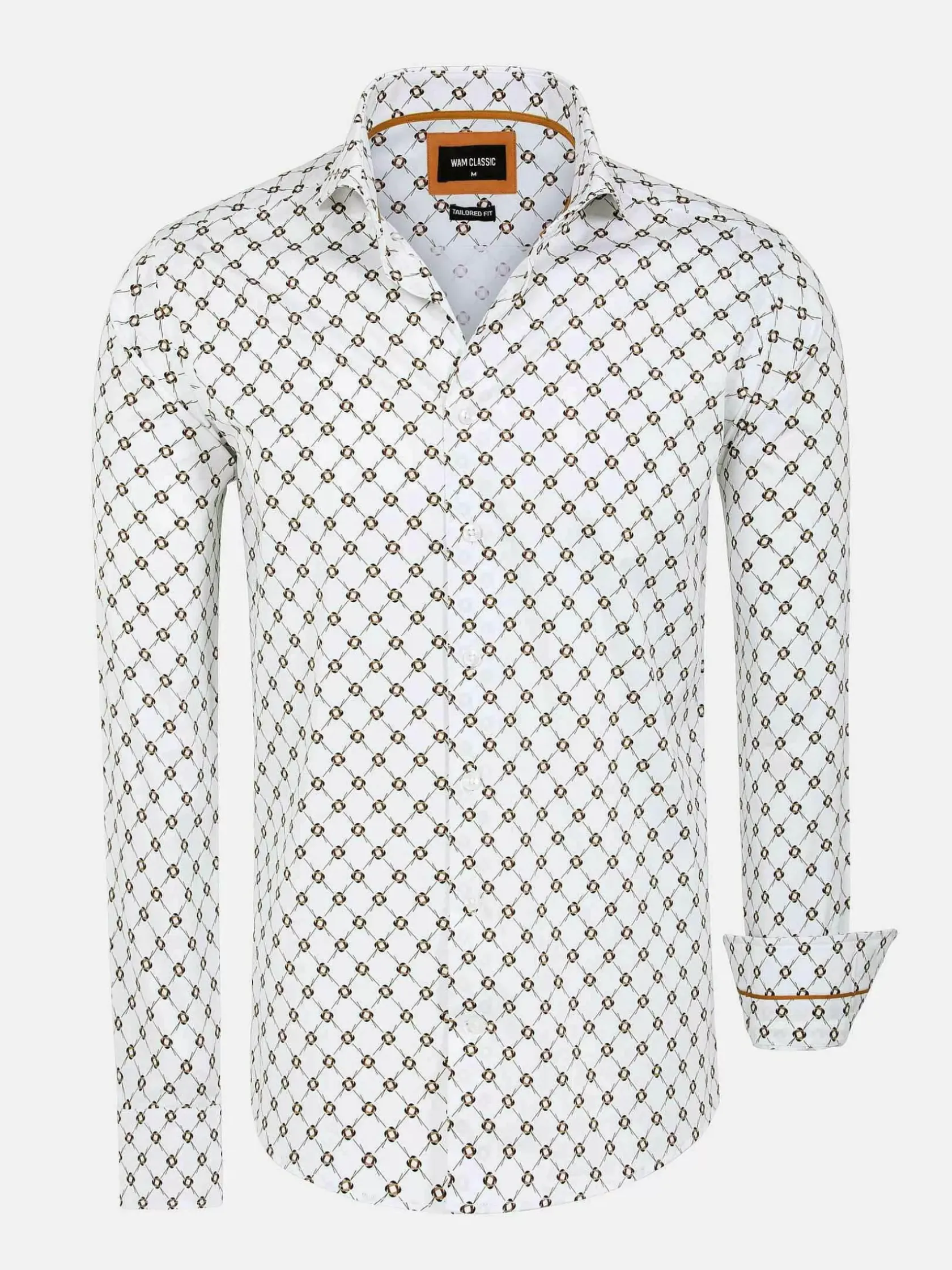 Wam Denim Overhemd Lange Mouwen|Alicante White Floral Print Overhemd Lange Mouw