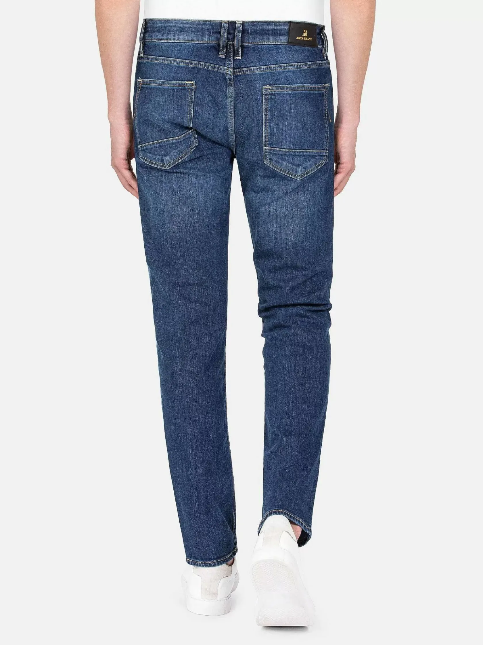 Wam Denim Jeans|Aluin Slim Fit Stone Wash Blue Jeans