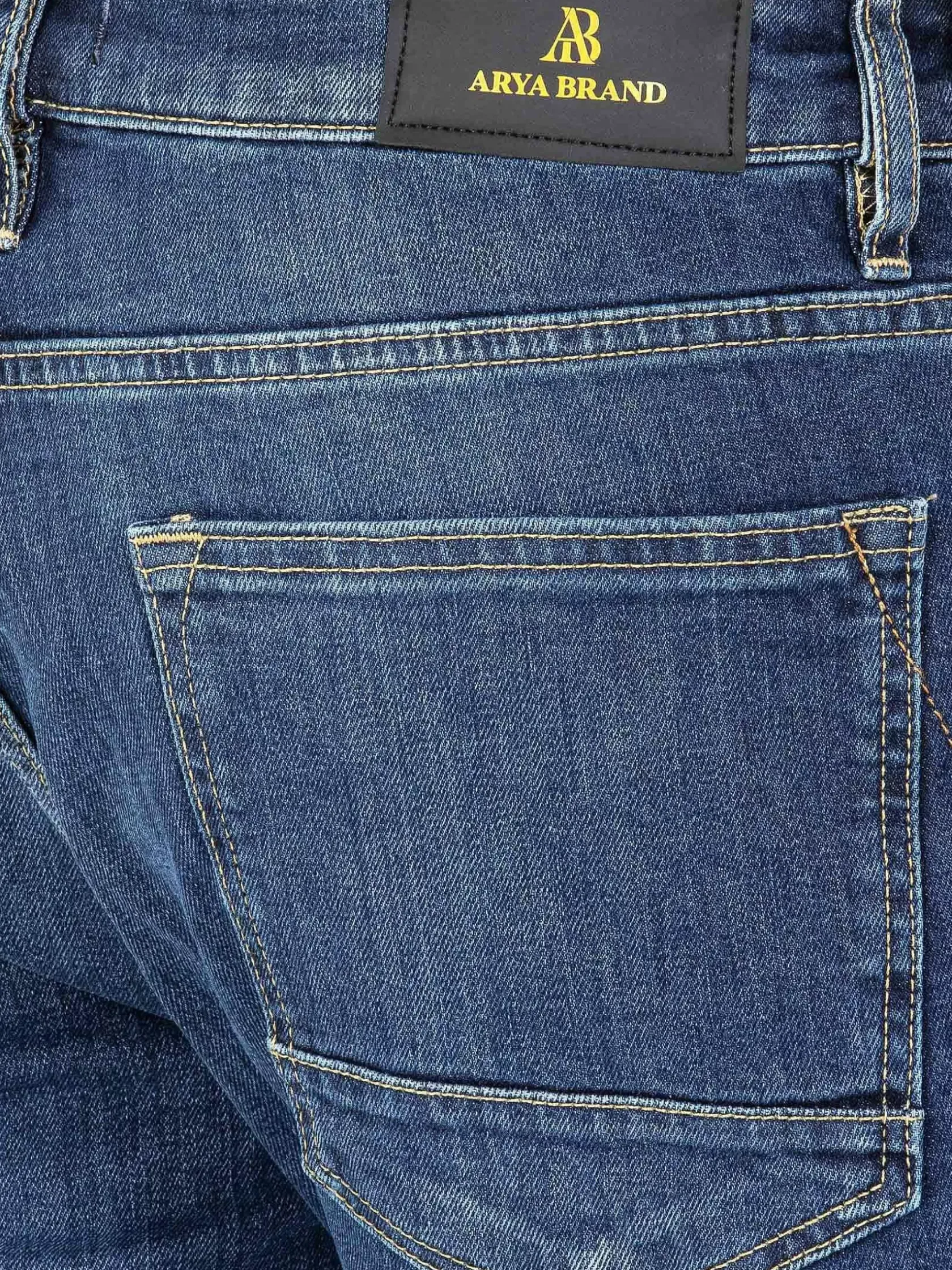 Wam Denim Jeans|Aluin Slim Fit Stone Wash Blue Jeans