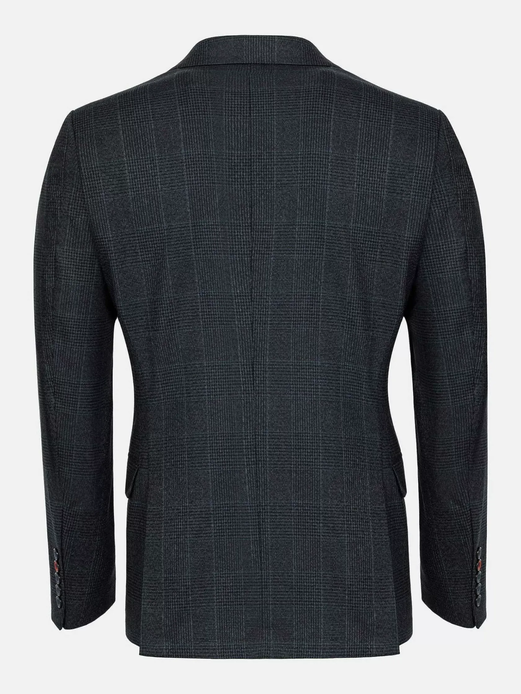 Wam Denim Colberts|Amalfi Glen Check Wide Lapel Navy Suit Colbert