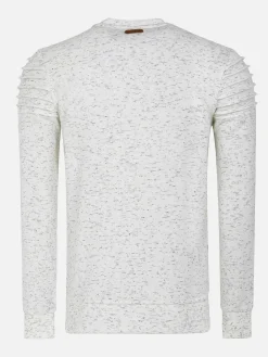Wam Denim Sweaters|Anita Slim Fit Crew Neck Off-White Sweater