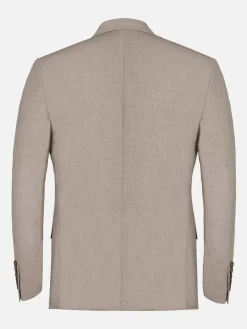 Wam Denim Colberts|Araya Peak Lapel Single Breast Beige Suit Blazer