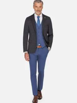 Wam Denim Colberts|Archer Checkered Indigo Navy Colbert