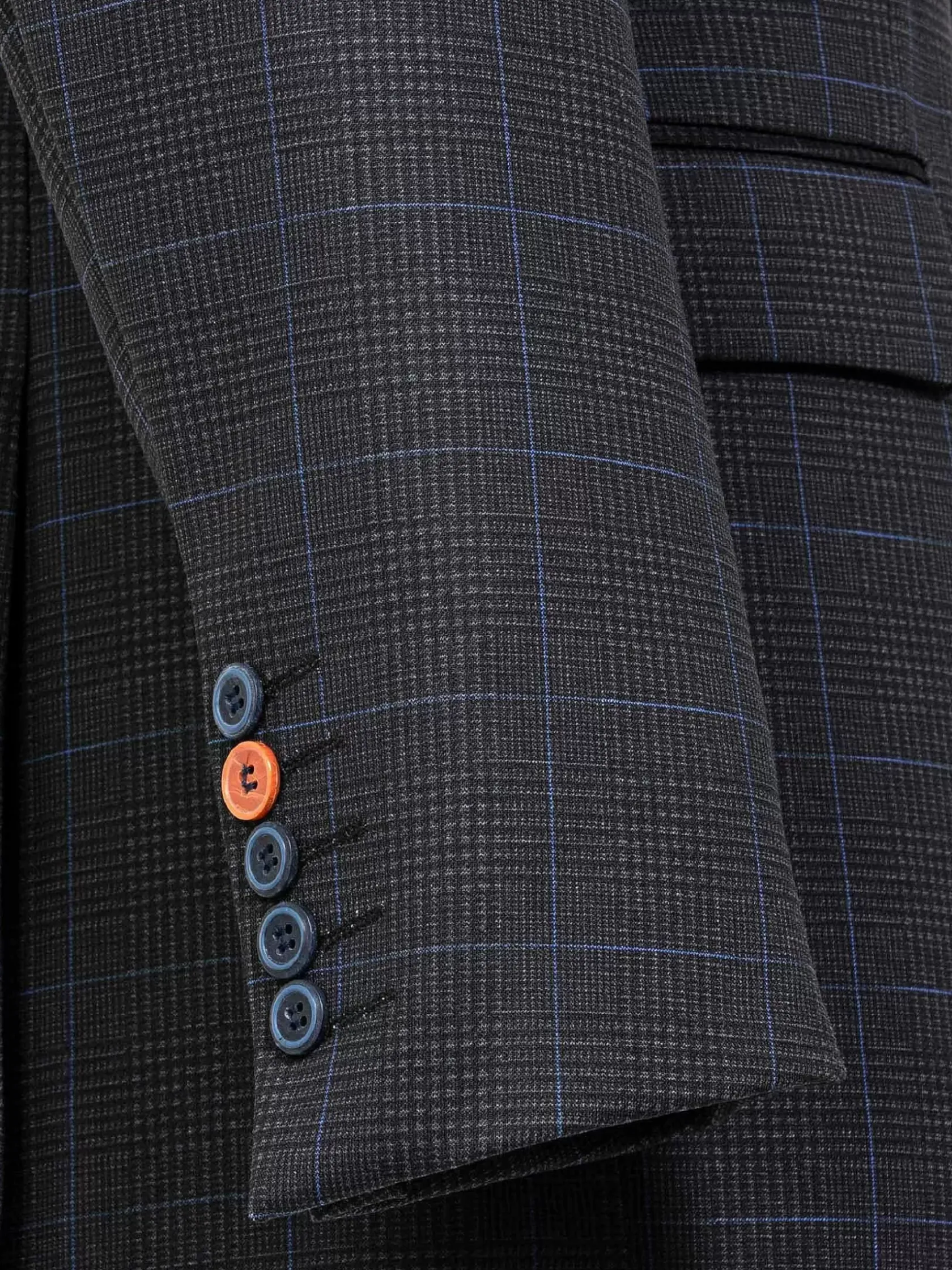 Wam Denim Colberts|Archer Checkered Indigo Navy Colbert