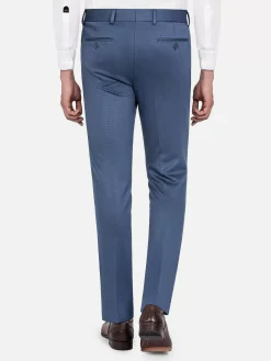 Wam Denim Pantalons|Archer Slim Fit Plain Indigo Navy Pantalon