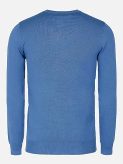 Wam Denim Sweaters|Athens V-Neck Royal Blue Sweater