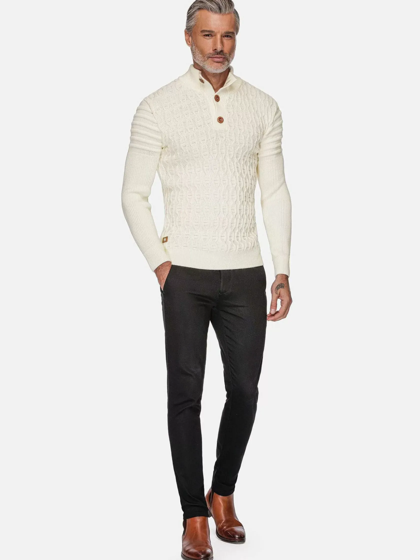 Wam Denim Truien|Avon Off White Pattern Truien