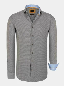 Wam Denim Overhemd Lange Mouwen|Bentley Regular Fit Anthracite Overhemd