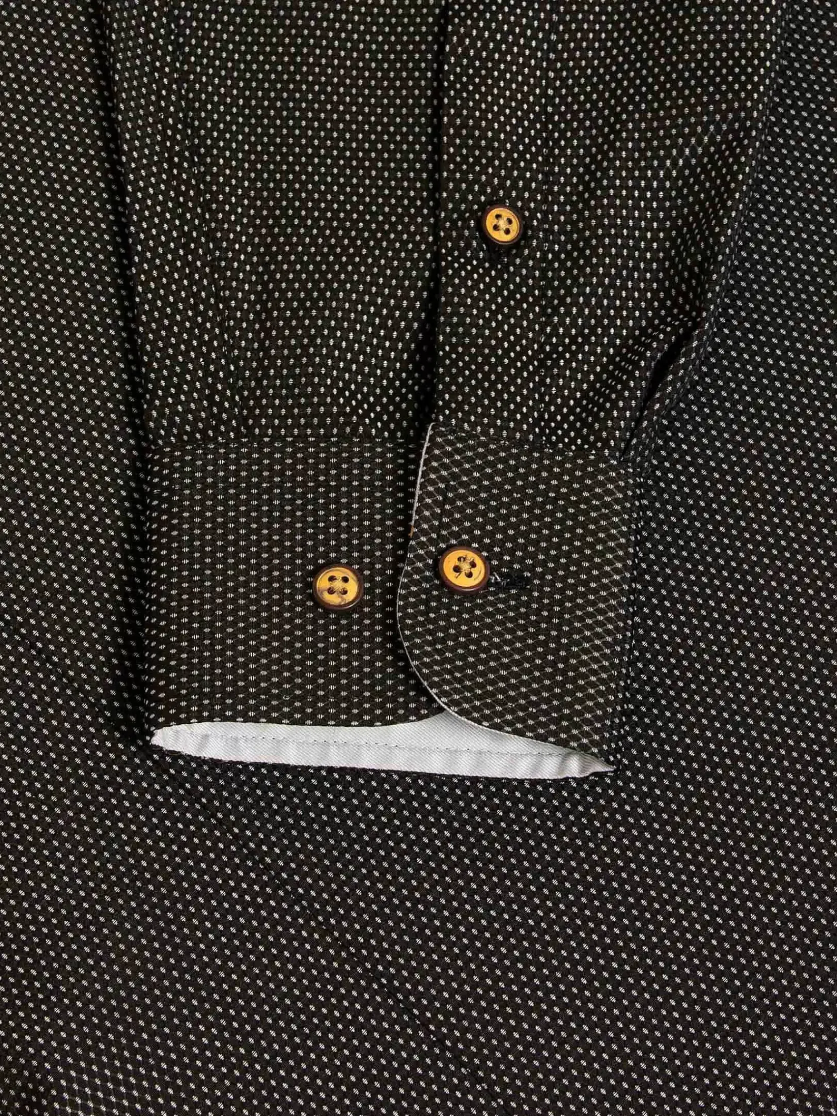 Wam Denim Overhemd Lange Mouwen|Bentley Regular Fit Black Overhemd