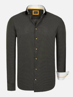 Wam Denim Overhemd Lange Mouwen|Bentley Regular Fit Black Overhemd