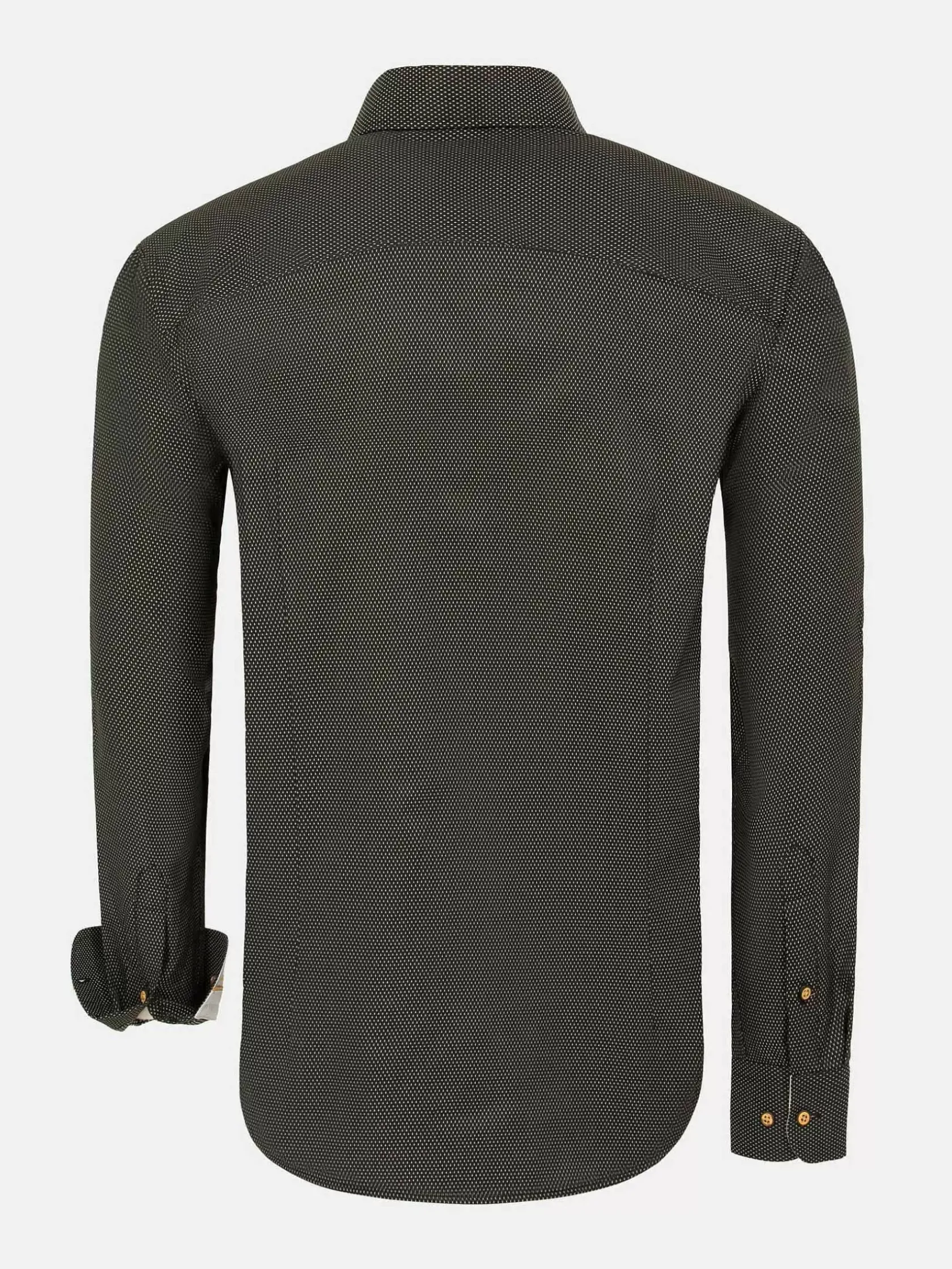 Wam Denim Overhemd Lange Mouwen|Bentley Regular Fit Black Overhemd