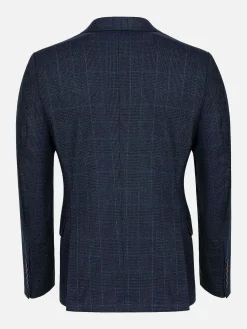 Wam Denim Colberts|Branco Micro Patterned Navy Blazer