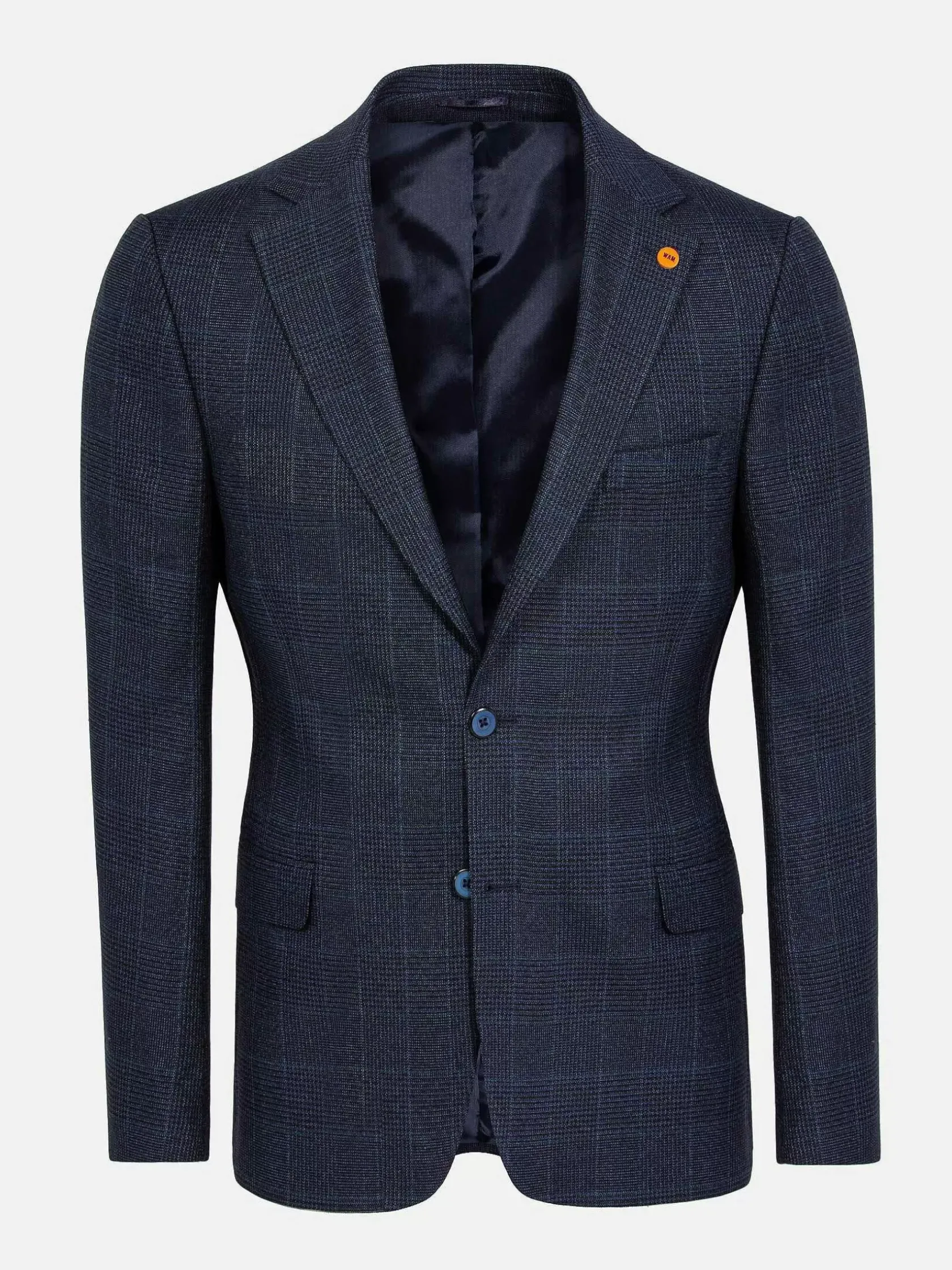 Wam Denim Colberts|Branco Micro Patterned Navy Blazer