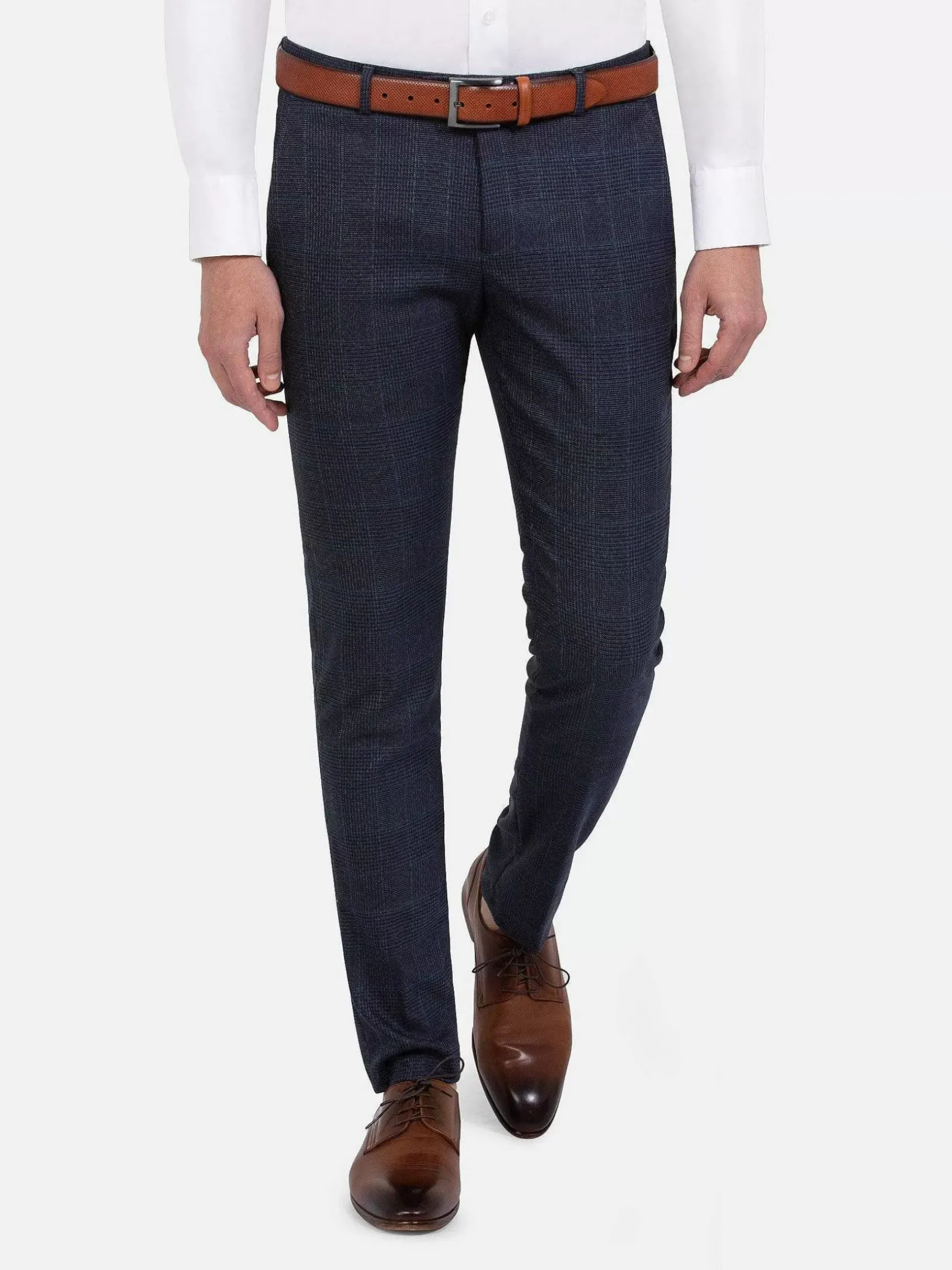 Wam Denim Pantalons|Branco Micro Patterned Navy Pants