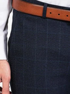 Wam Denim Pantalons|Branco Micro Patterned Navy Pants