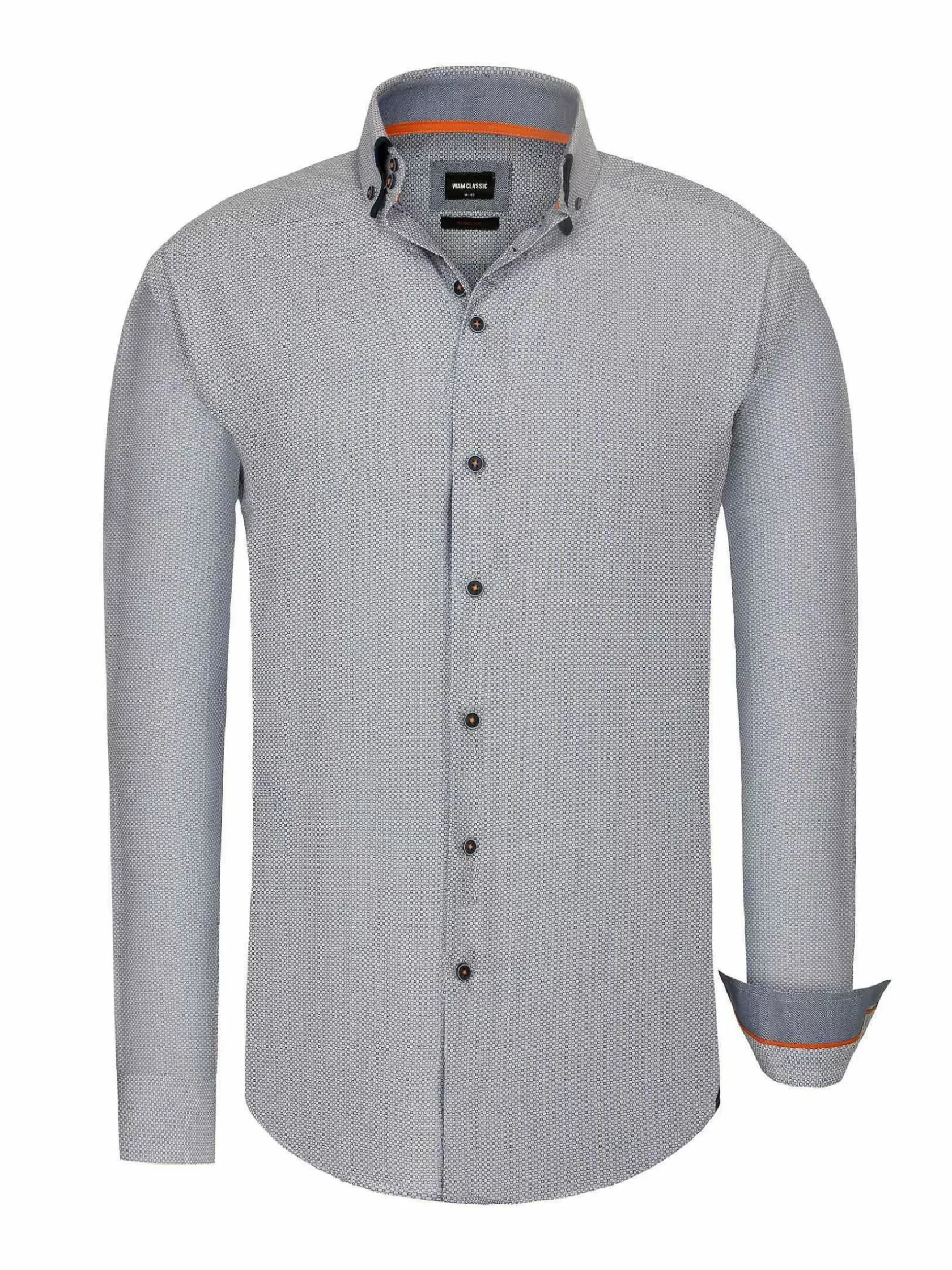 Wam Denim Overhemd Lange Mouwen|Braxton Regular Fit Light Blue Overhemd