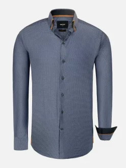 Wam Denim Overhemd Lange Mouwen|Braxton Regular Fit Light Navy Overhemd