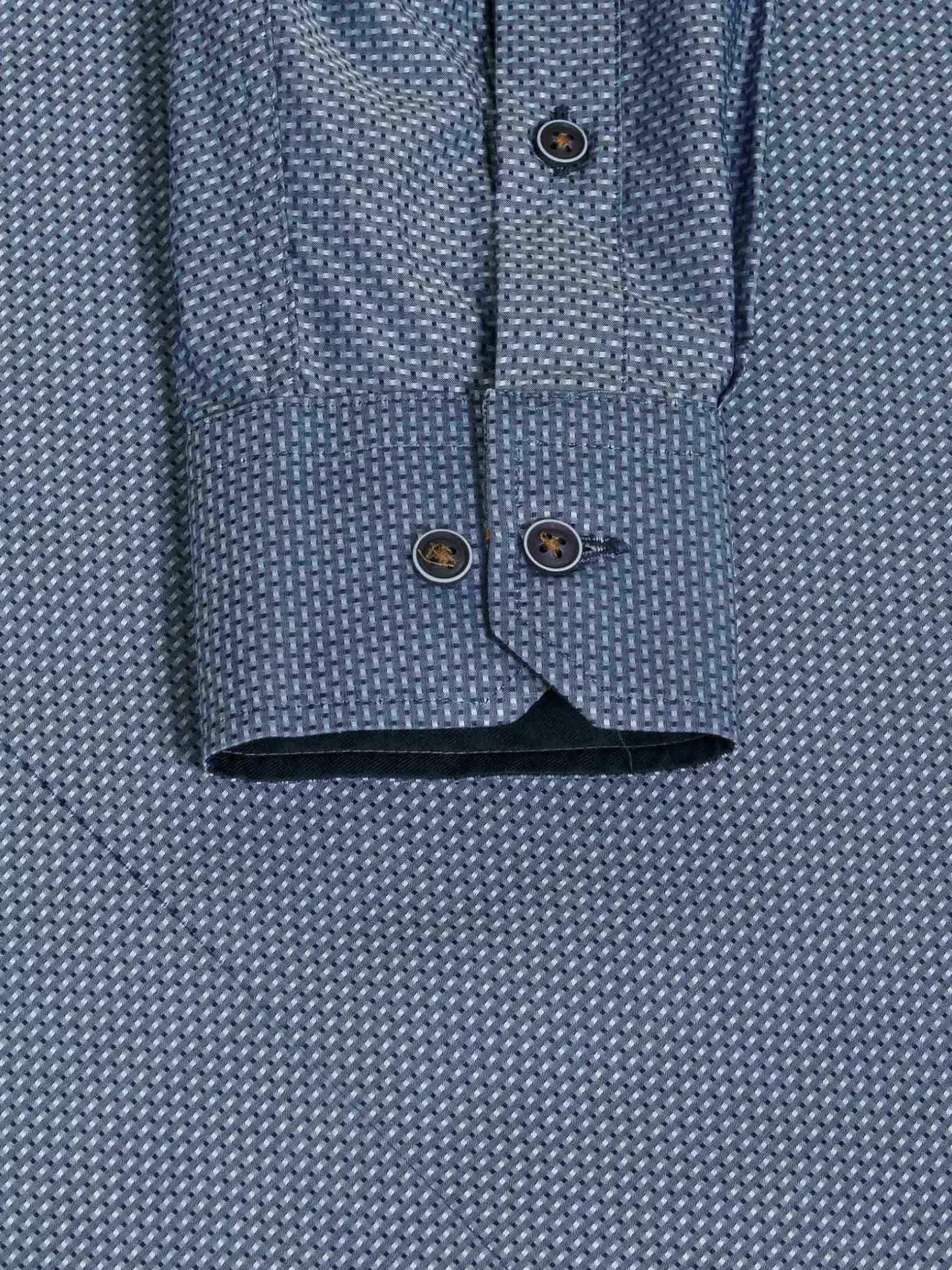 Wam Denim Overhemd Lange Mouwen|Braxton Regular Fit Light Navy Overhemd