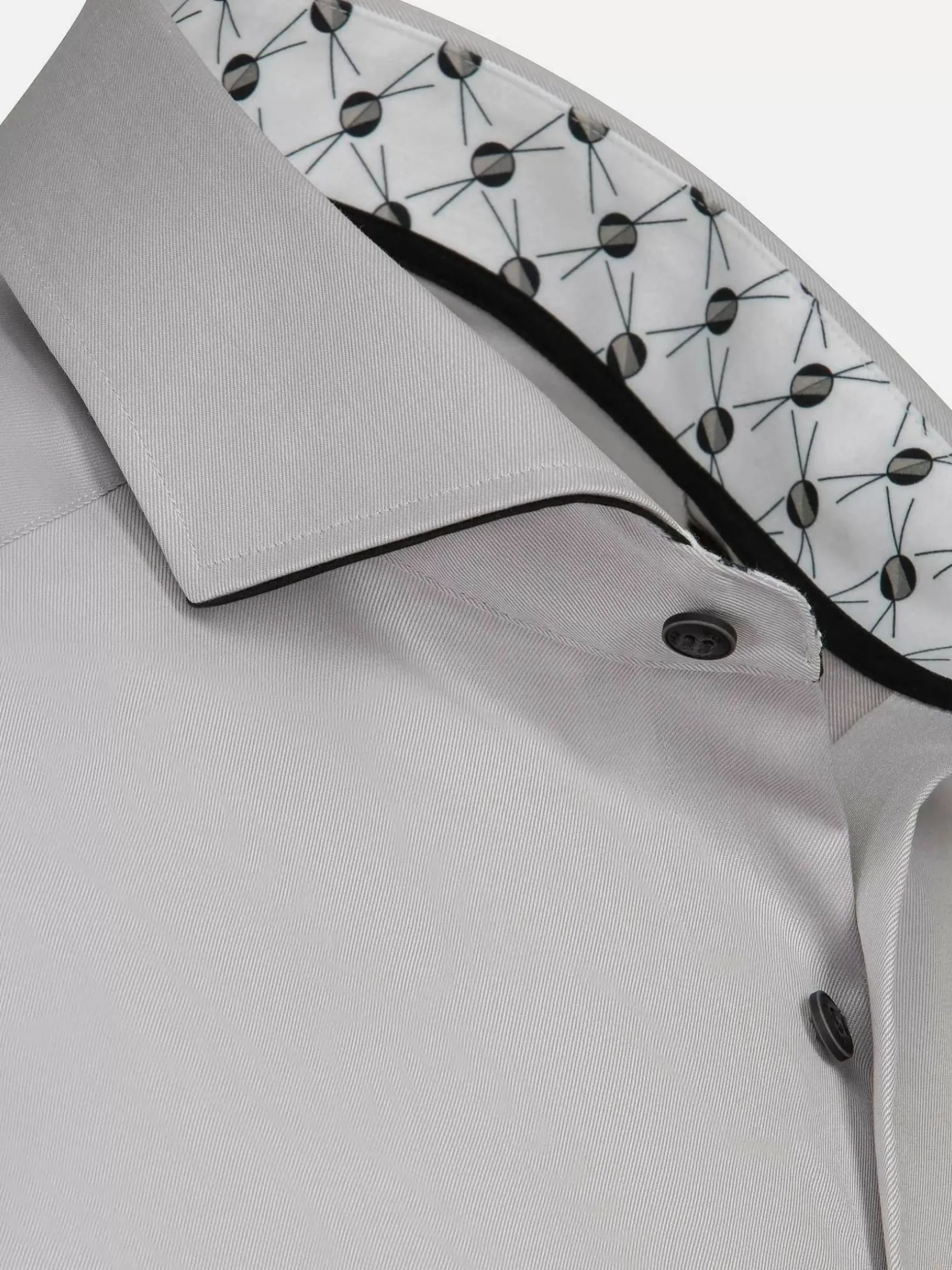 Wam Denim Overhemd Lange Mouwen|Caesar Light Grey Shirt Caesar Light Grey Overhemd