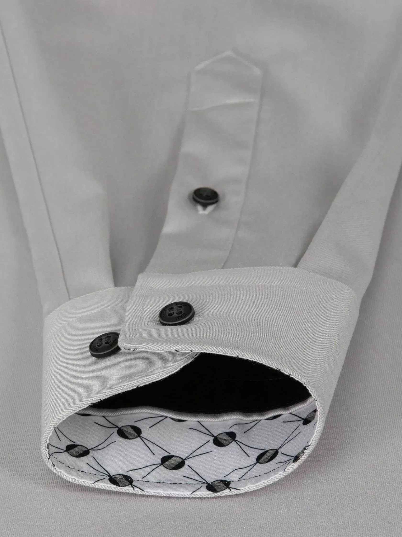 Wam Denim Overhemd Lange Mouwen|Caesar Light Grey Shirt Caesar Light Grey Overhemd