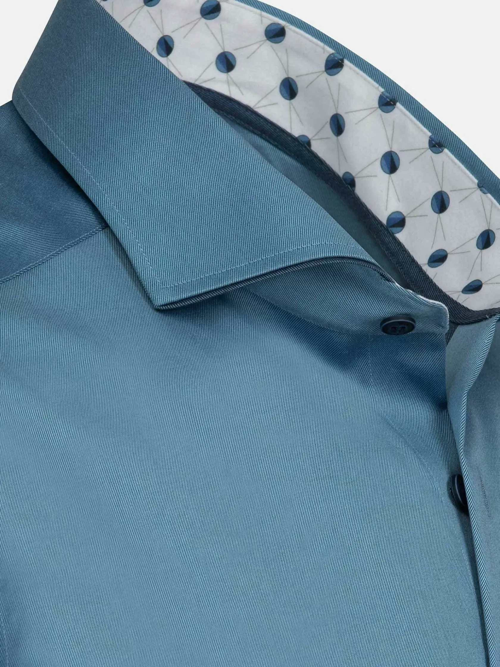 Wam Denim Overhemd Lange Mouwen|Caesar Light Indigo Overhemd