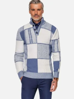 Wam Denim Truien|Cambridge Pattern Blue White Truien