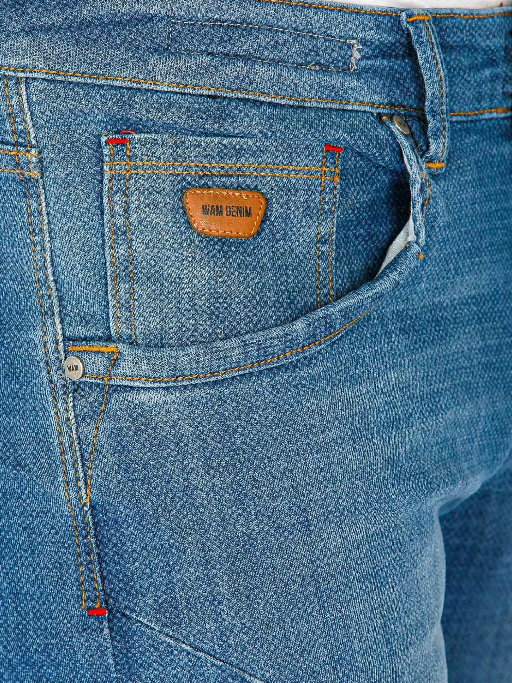 Wam Denim Jeans|Carinal Mini Check Slim Fit Navy Jeans