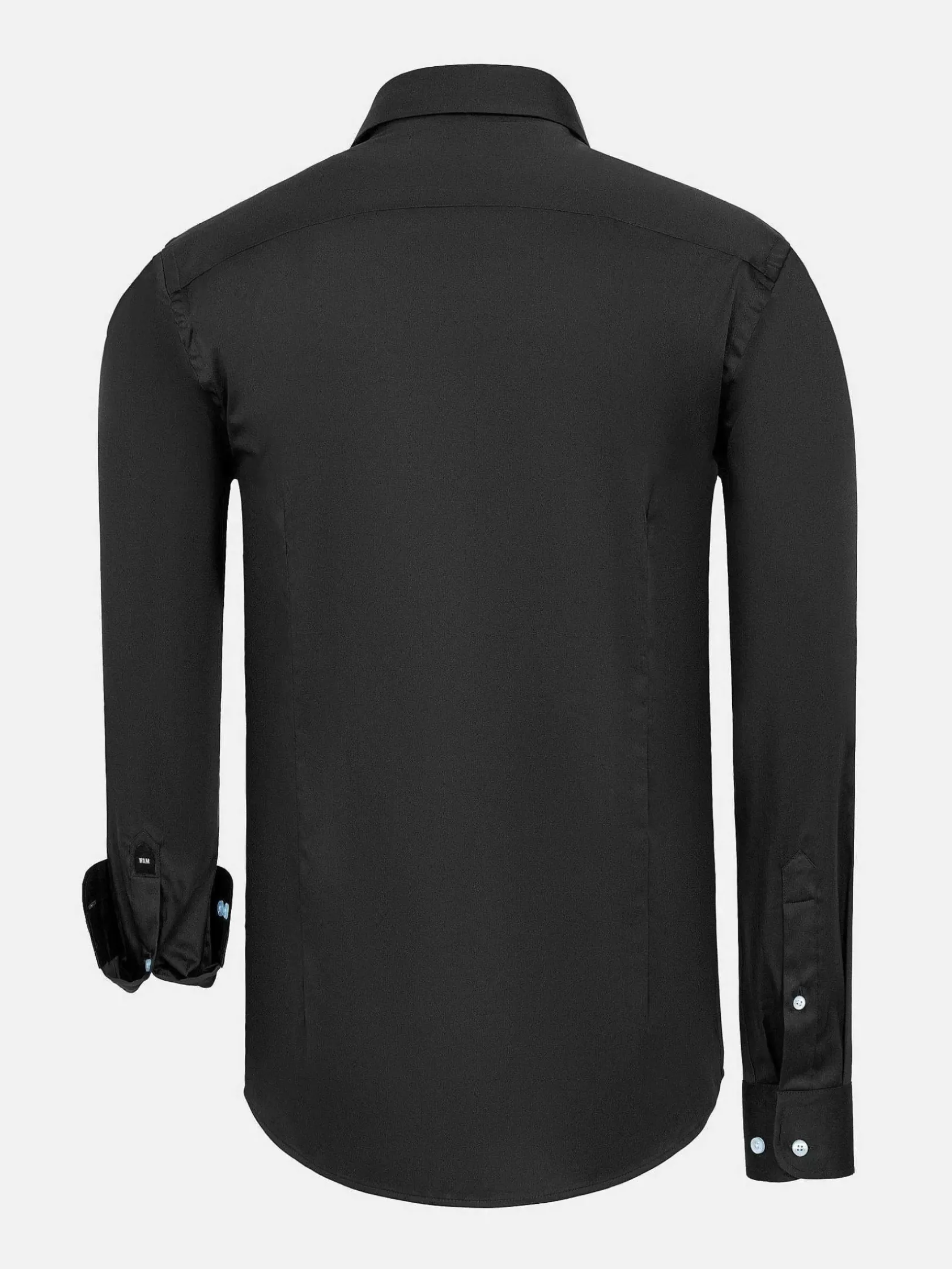 Wam Denim Overhemd Lange Mouwen|Catalina Anthracite Solid Overhemd Lange Mouw