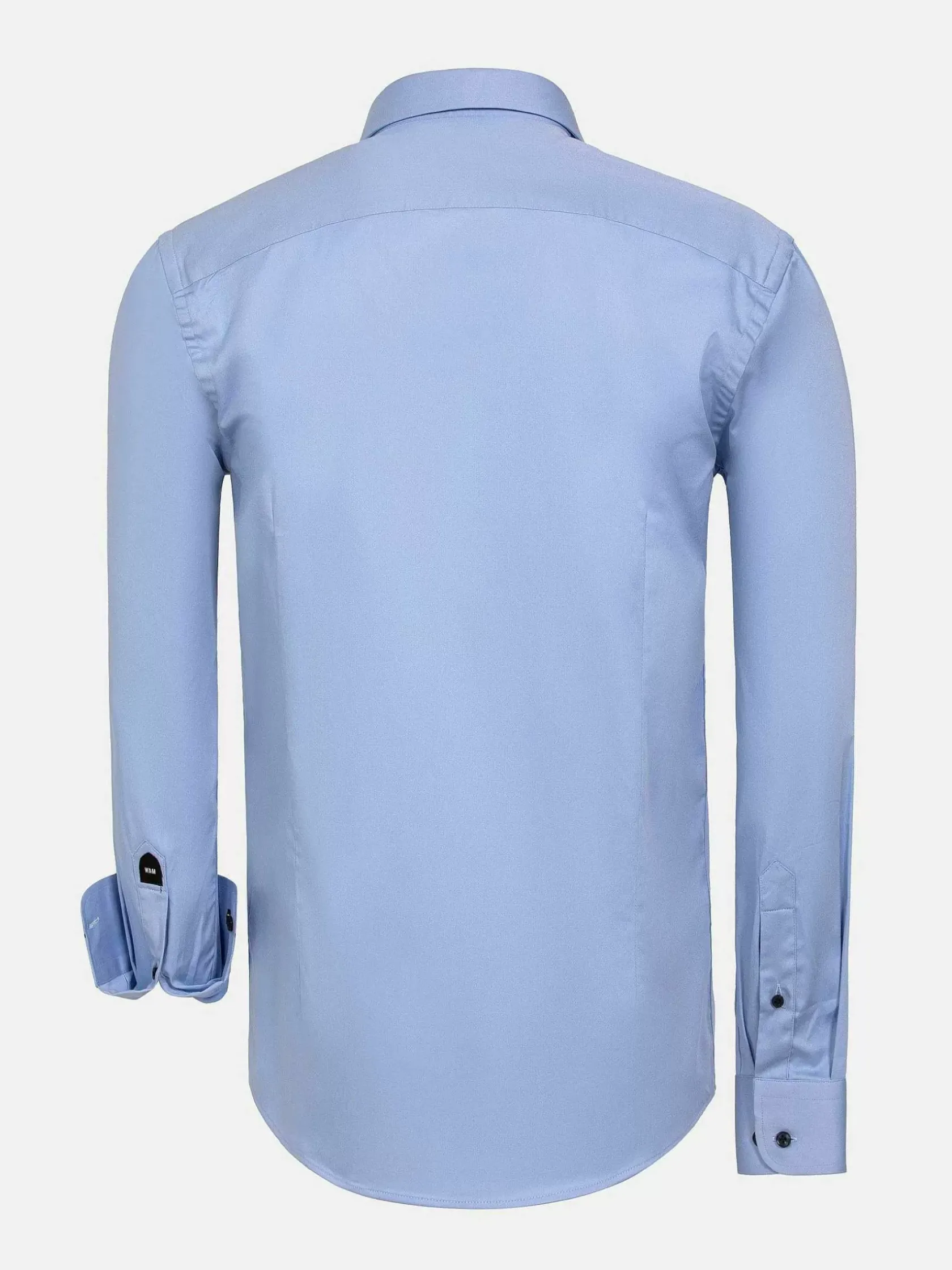 Wam Denim Overhemd Lange Mouwen|Catalina Blue Solid Overhemd Lange Mouw