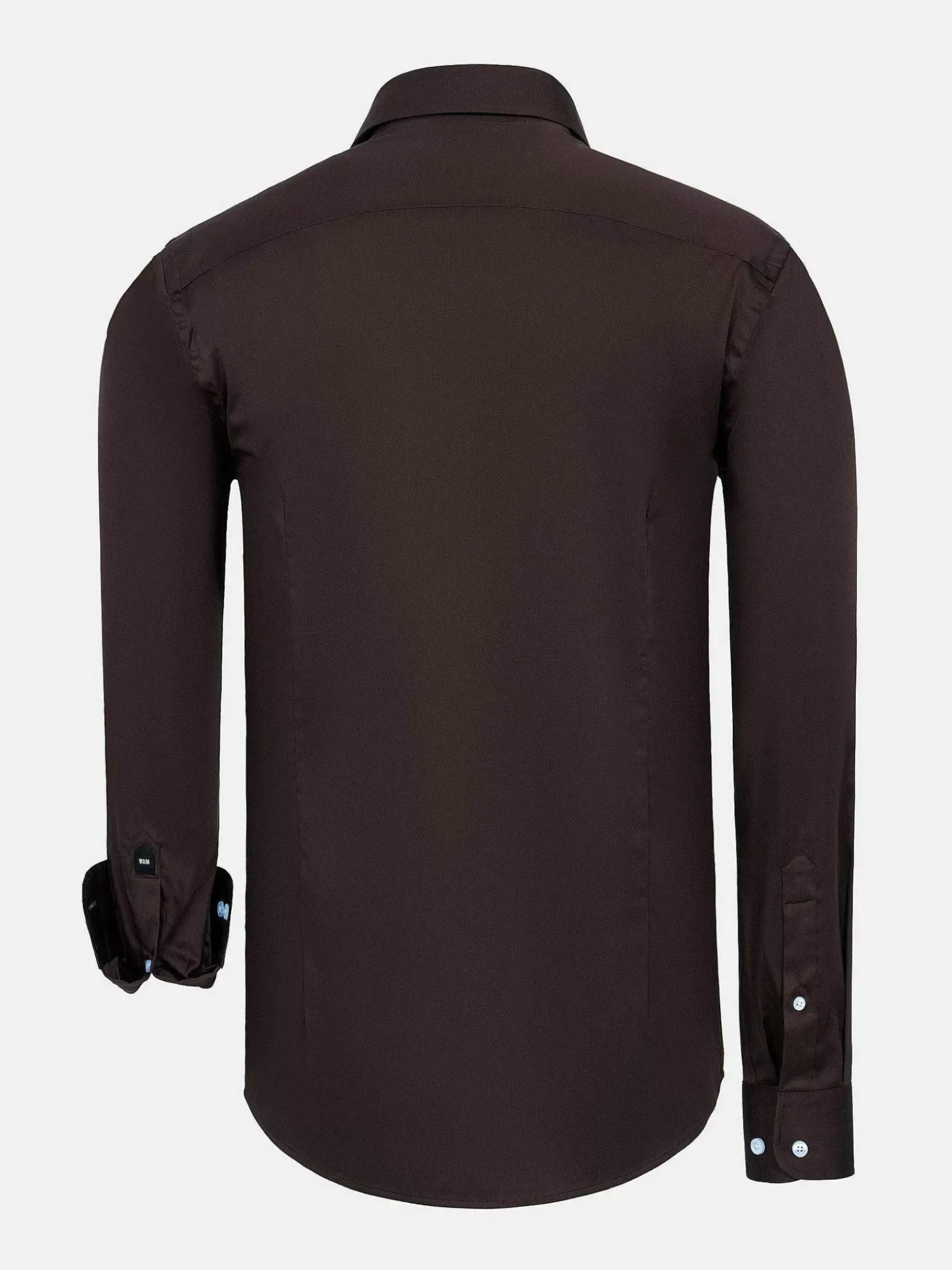 Wam Denim Overhemd Lange Mouwen|Catalina Brown Solid Overhemd Lange Mouw