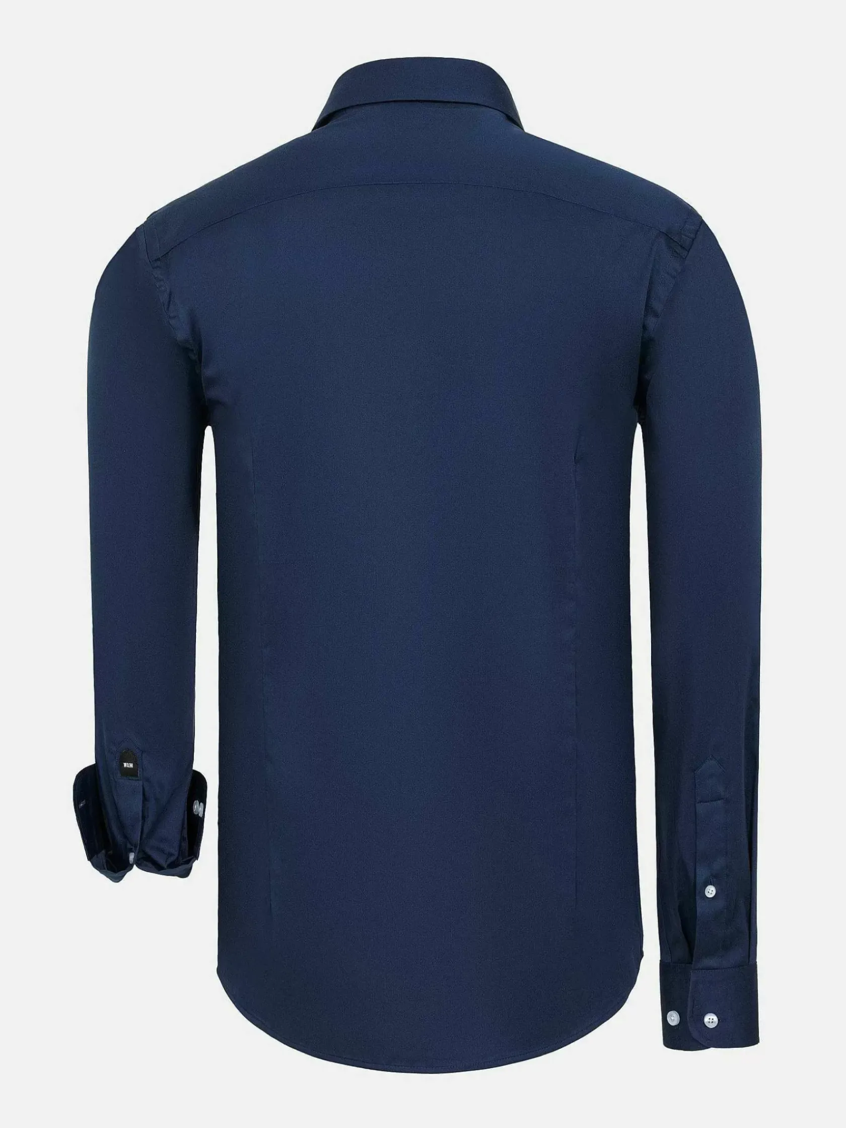 Wam Denim Overhemd Lange Mouwen|Catalina Navy Solid Overhemd Lange Mouw