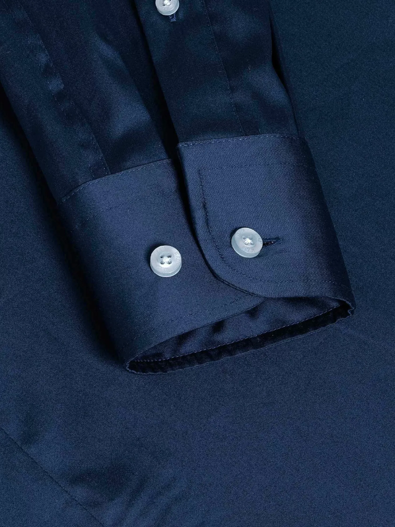 Wam Denim Overhemd Lange Mouwen|Catalina Navy Solid Overhemd Lange Mouw