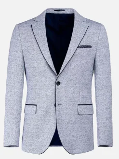 Wam Denim Colberts|Catania Modern Fit White Navy Colbert