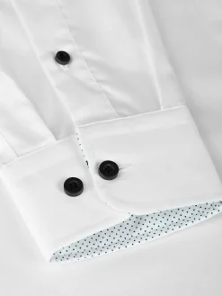 Wam Denim Overhemd Lange Mouwen|Celestial Tailored Fit White Overhemd Lange Mouw