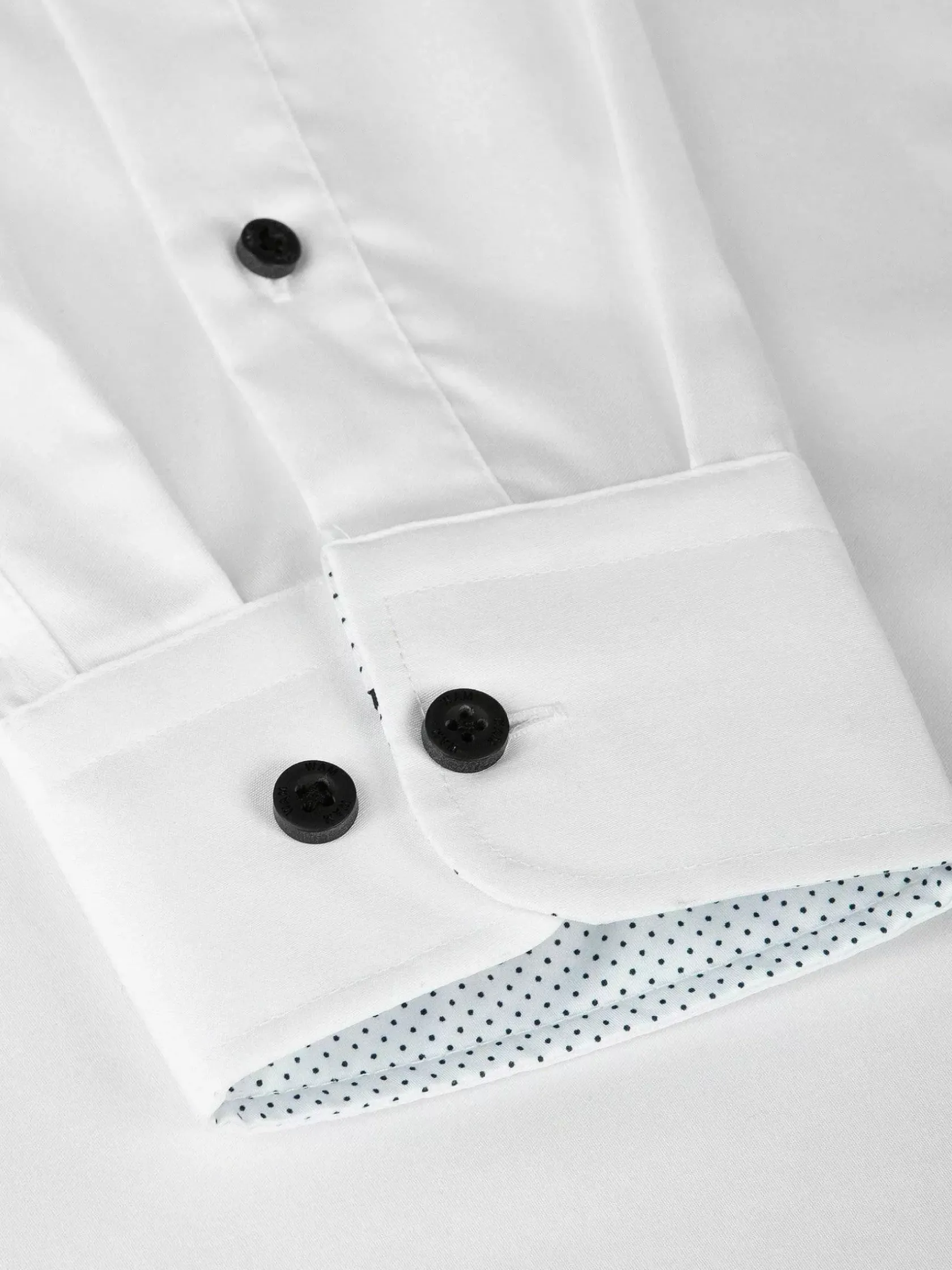 Wam Denim Overhemd Lange Mouwen|Celestial Tailored Fit White Overhemd Lange Mouw