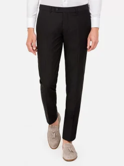 Wam Denim Pantalons|Comfort Slim Fit Black Pantalon