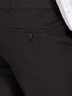 Wam Denim Pantalons|Comfort Slim Fit Black Pantalon