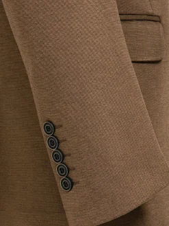 Wam Denim Colberts|Crouse Wide Lapel Brown Colbert