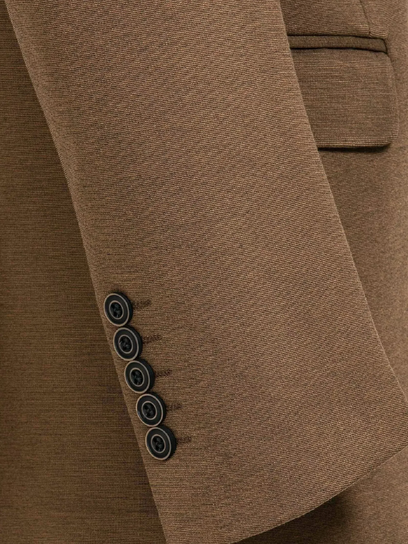 Wam Denim Colberts|Crouse Wide Lapel Brown Colbert