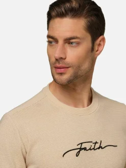 Wam Denim T-Shirts|Dambas Signature Crew Neck T-Shirt Beige