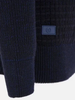Wam Denim Truien|Dover Slim Fit V-Neck Navy Truien