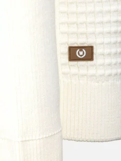 Wam Denim Truien|Dover Slim Fit V-Neck Off-White Truien