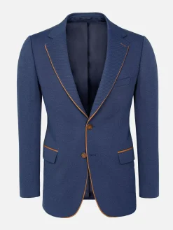 Wam Denim Colberts|Dwayne Notched Lapel Light Navy Colbert