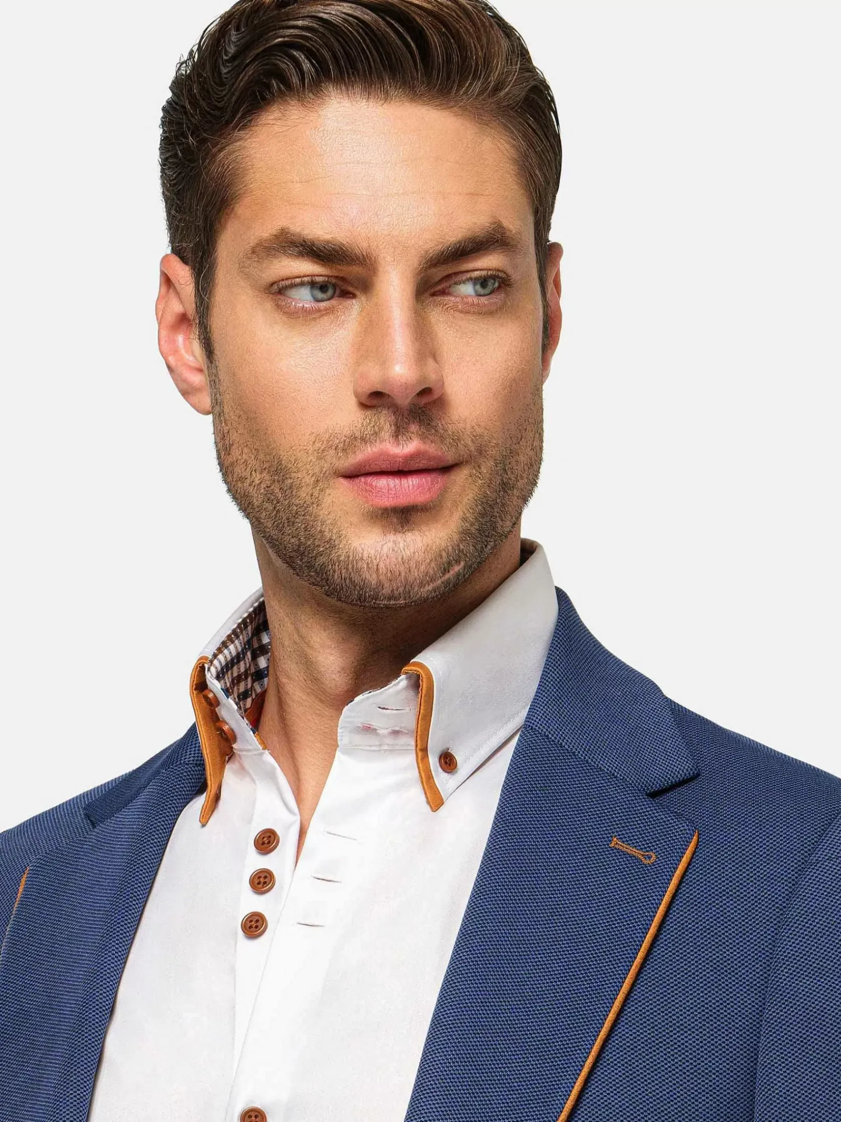 Wam Denim Colberts|Dwayne Notched Lapel Light Navy Colbert